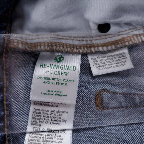 J.Crew Jeans Women's 28 Blue Mid-Rise Flare Crop Raw Hem Distressed Y2K Retro - Picture 5 of 13